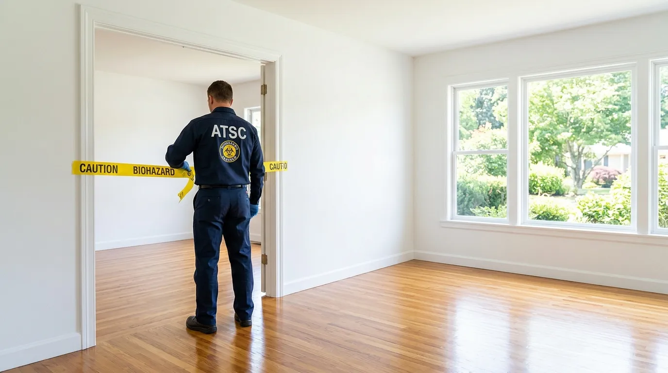 Certified biohazard cleanup crew performing Decomposition Cleanup in Catalina